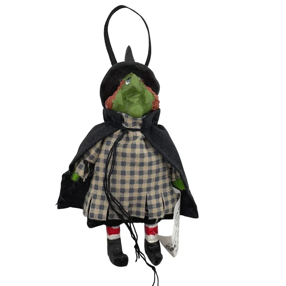 Russ Berrie Kathleen Kelly Critter Factory Witch Ornament Halloween 2623 1990s